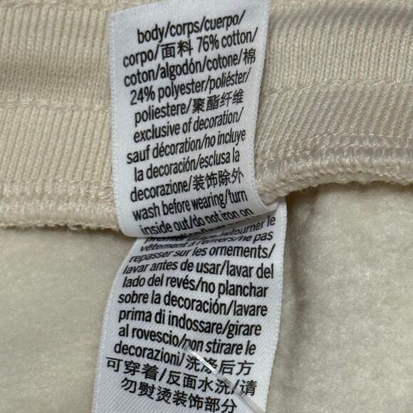 Victoria’s Secret PINK Ivy Fleece Flare Pants Ivory Women’s Large NWT - Picture 7 of 8